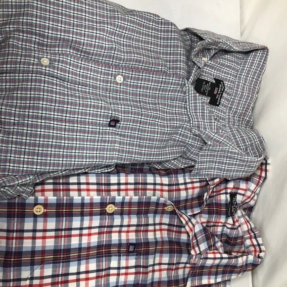 Ralph Lauren Jeans Co. 2 Button Down Dress Shirt Sz XL Mens Plaid Short Sleeve - Picture 4 of 9